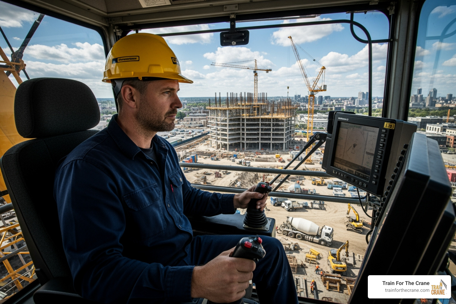 crane operator inside cab - tower crane operator training near me