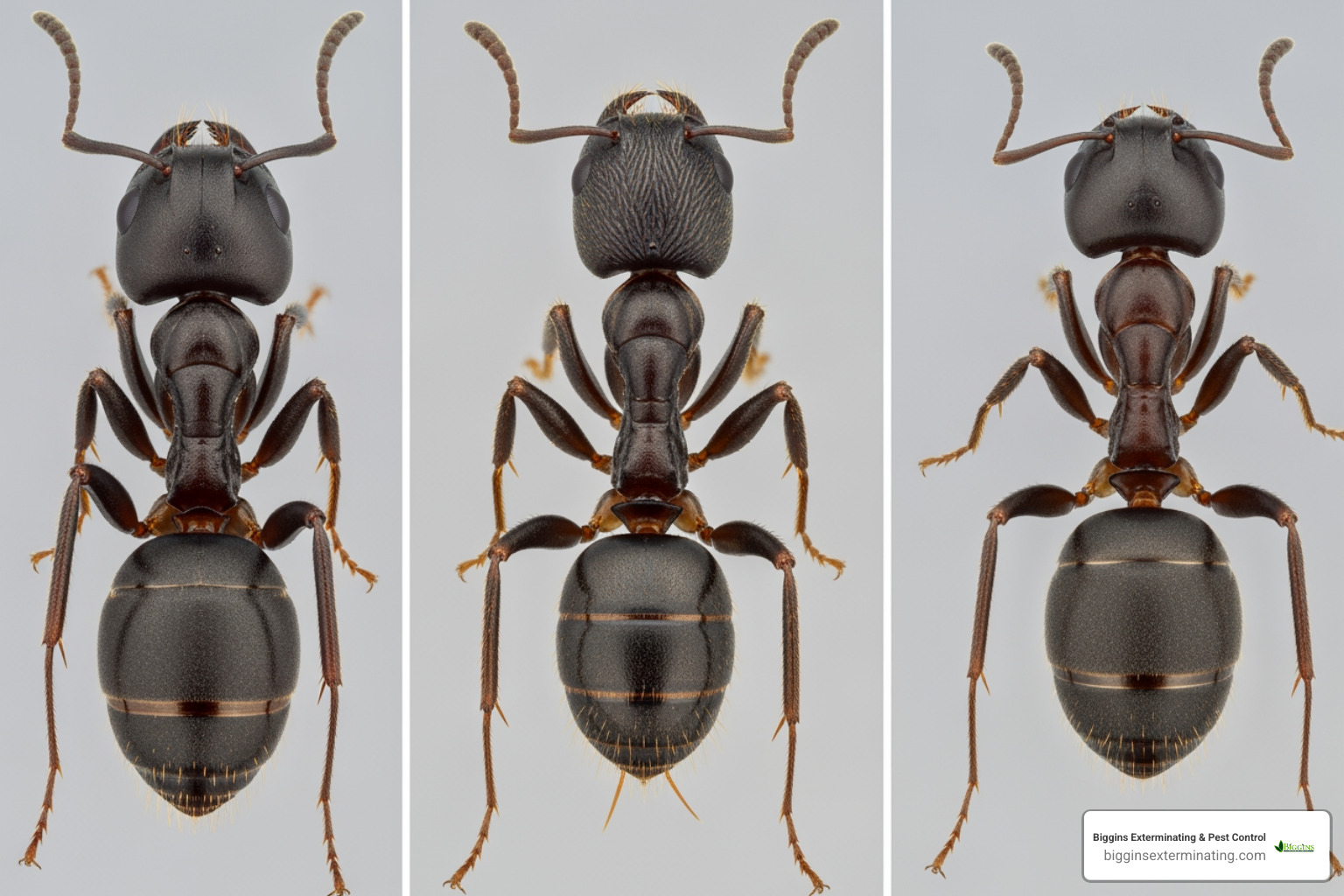 Image comparing Carpenter, Pavement, and Odorous House ants - ant exterminator Tewksbury MA