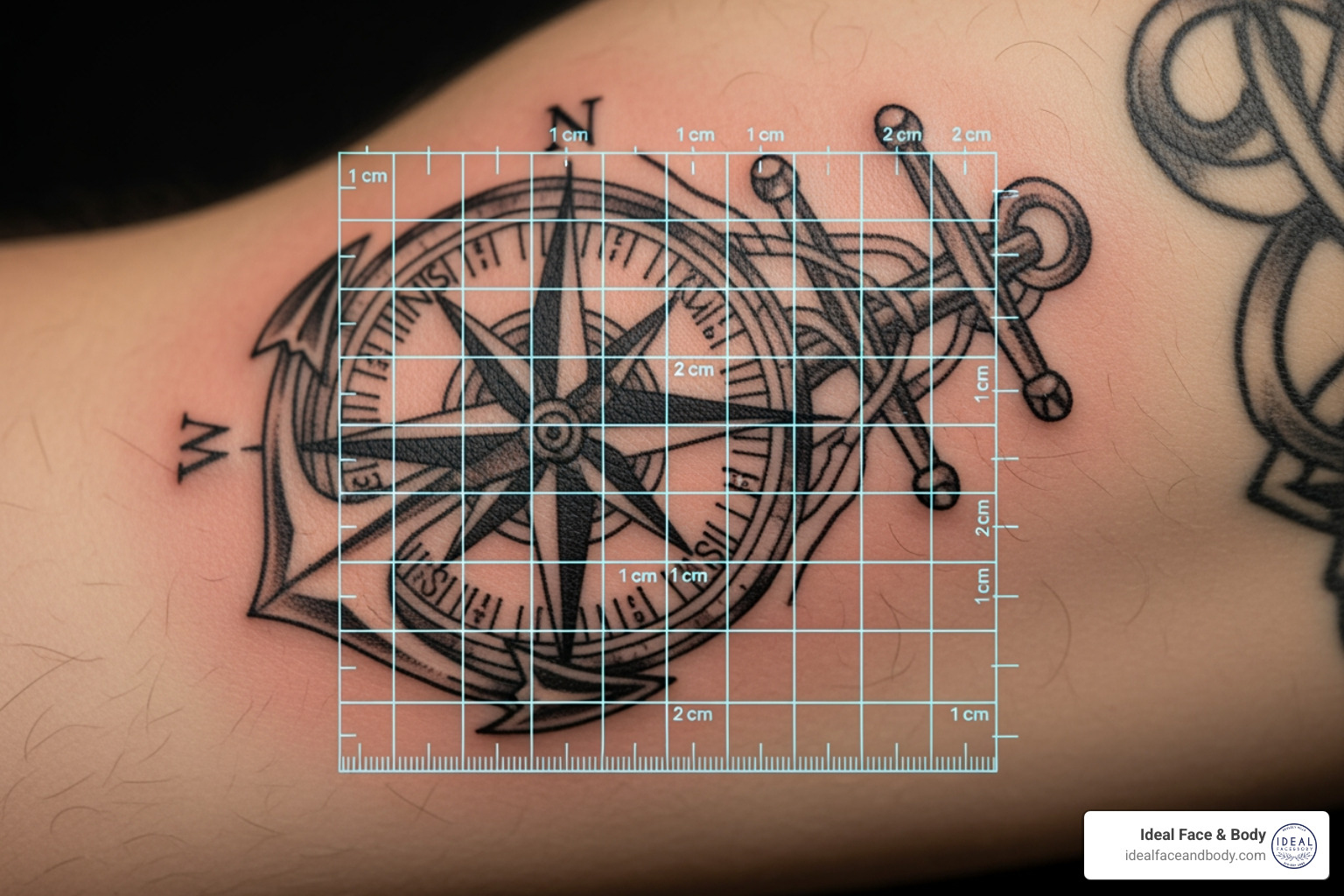 grid overlay on a tattoo to demonstrate size measurement - how much remove tattoo grid overlay on a tattoo to demonstrate size measurement - how much remove tattoo