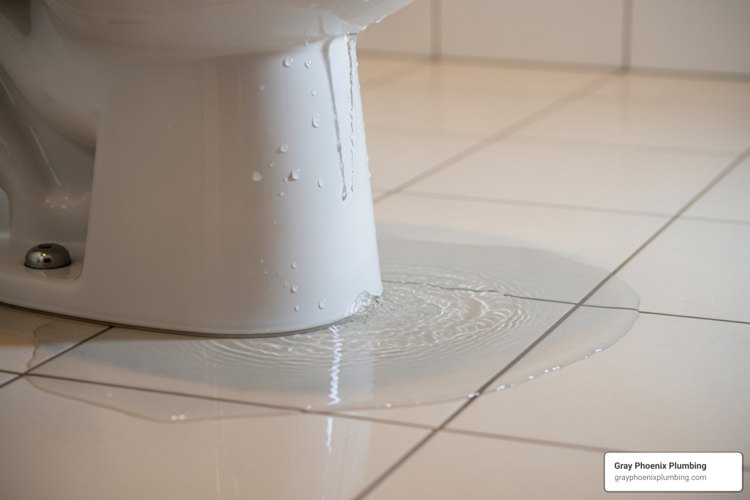 water pooling around the base of a toilet - toilet repair Centennial