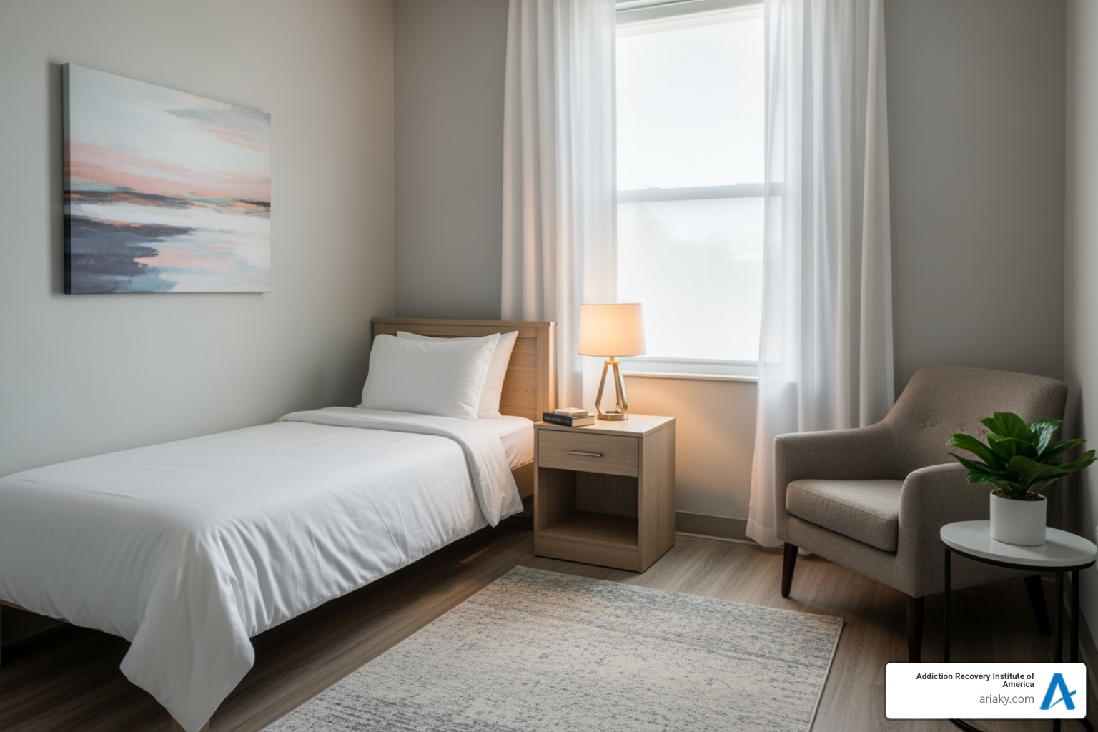 Serene and comfortable bedroom in a rehab facility - drug rehab Covington Serene and comfortable bedroom in a rehab facility - drug rehab Covington