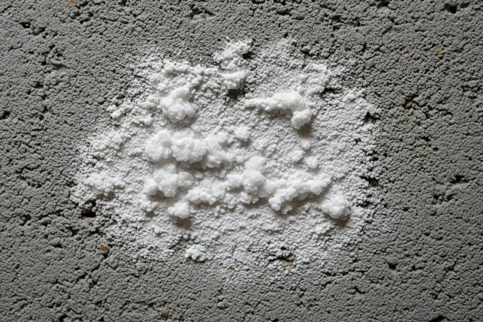 efflorescence on a concrete basement wall - basement leak repair