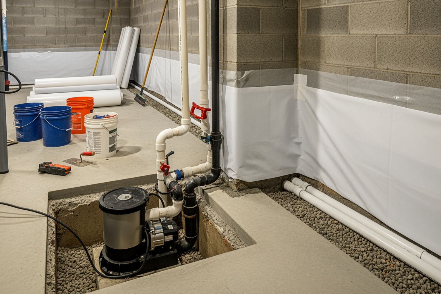basement waterproofing system - basement foundation repair