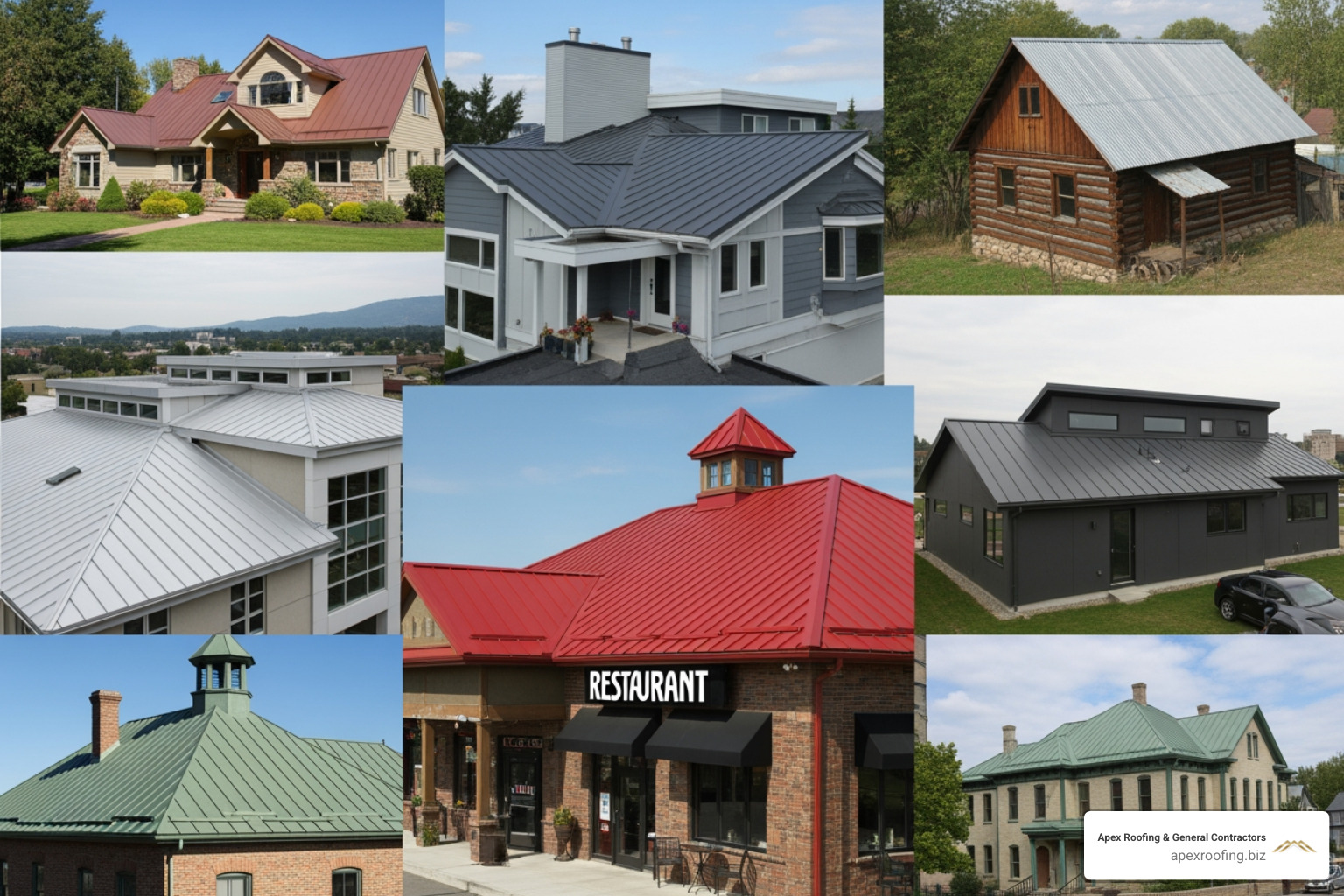 collage of different metal roof styles - metal roofing San Antonio collage of different metal roof styles - metal roofing San Antonio