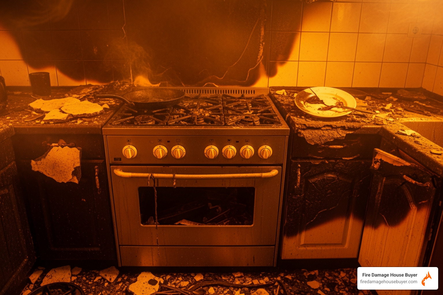 burnt kitchen with a focus on the stove area - house fire statistics burnt kitchen with a focus on the stove area - house fire statistics