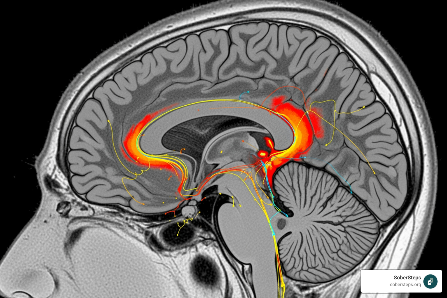 brain scan illustration showing reward pathways - porn addiction recovery