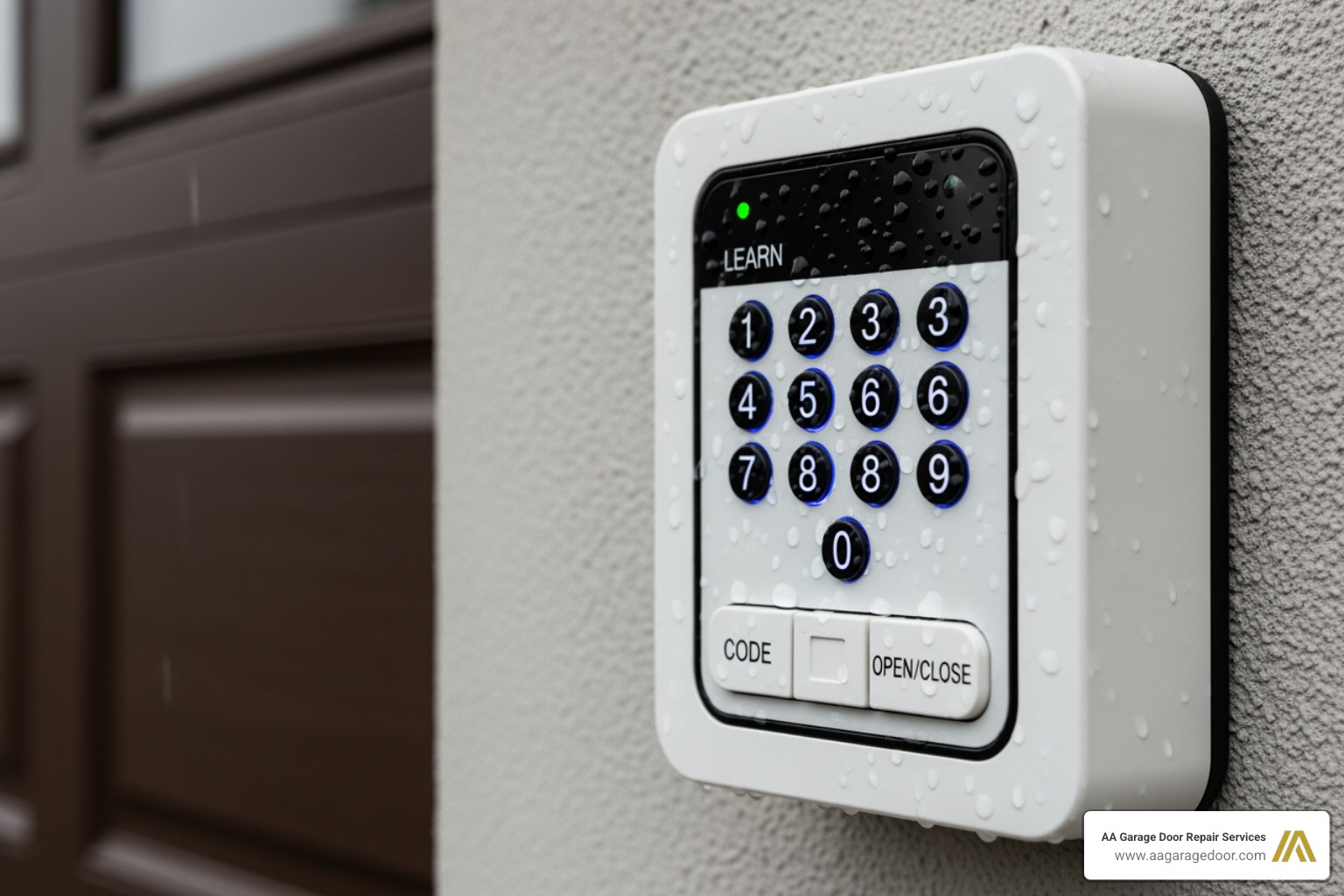 backlit keypad glowing at night, highlighting the numbers - universal garage door opener keypad backlit keypad glowing at night, highlighting the numbers - universal garage door opener keypad