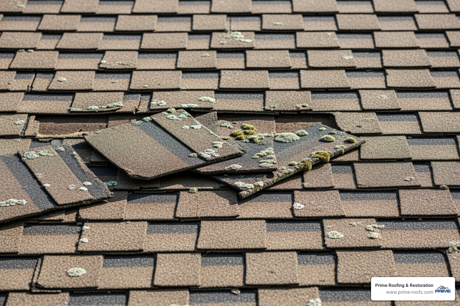 cracked and curling asphalt shingles on an old roof - roof replacement