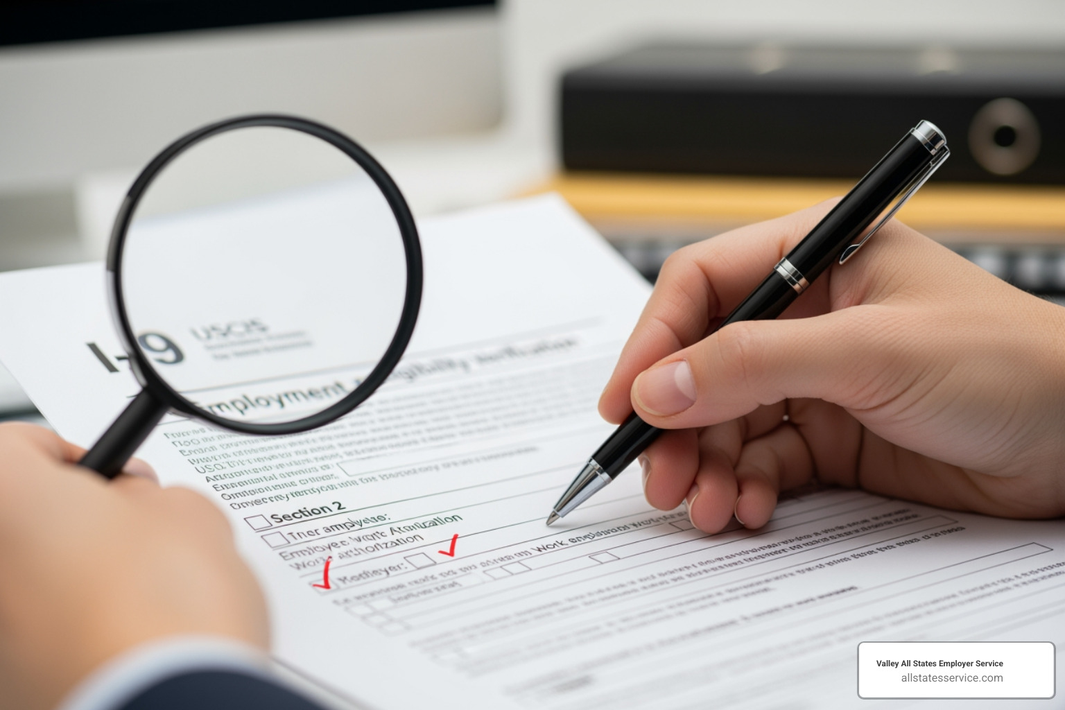 image showing where to find the revision date on the Form I-9 - Error-free I-9 processing