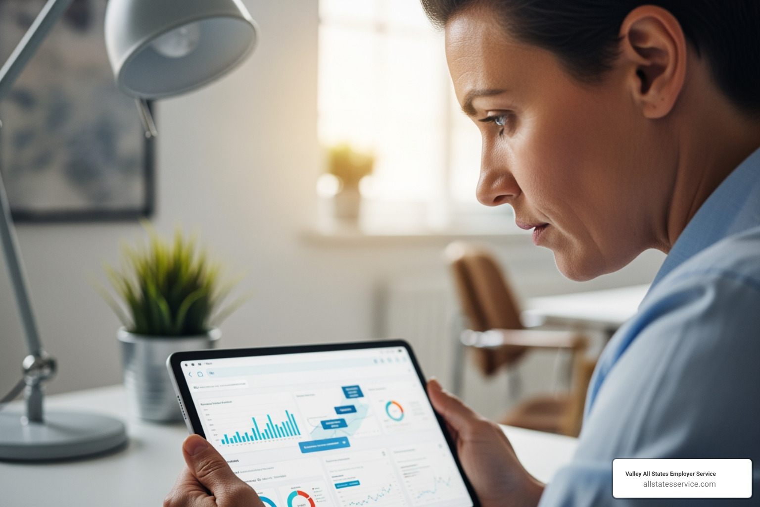 person using a tablet to review automated compliance alerts - Reduce audit risk