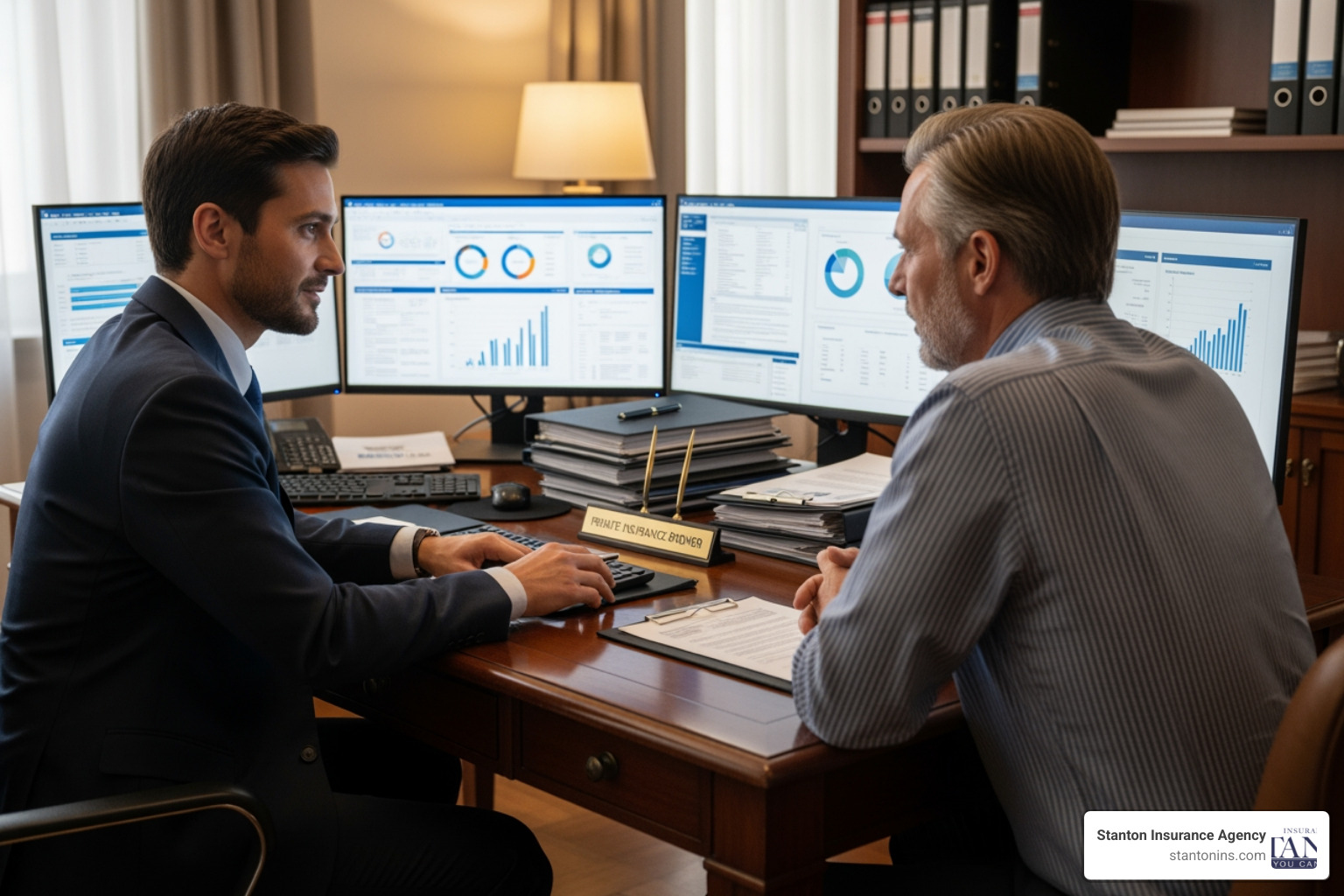 magnifying glass over a car insurance policy document, symbolizing detailed review and expertise - private car insurance broker