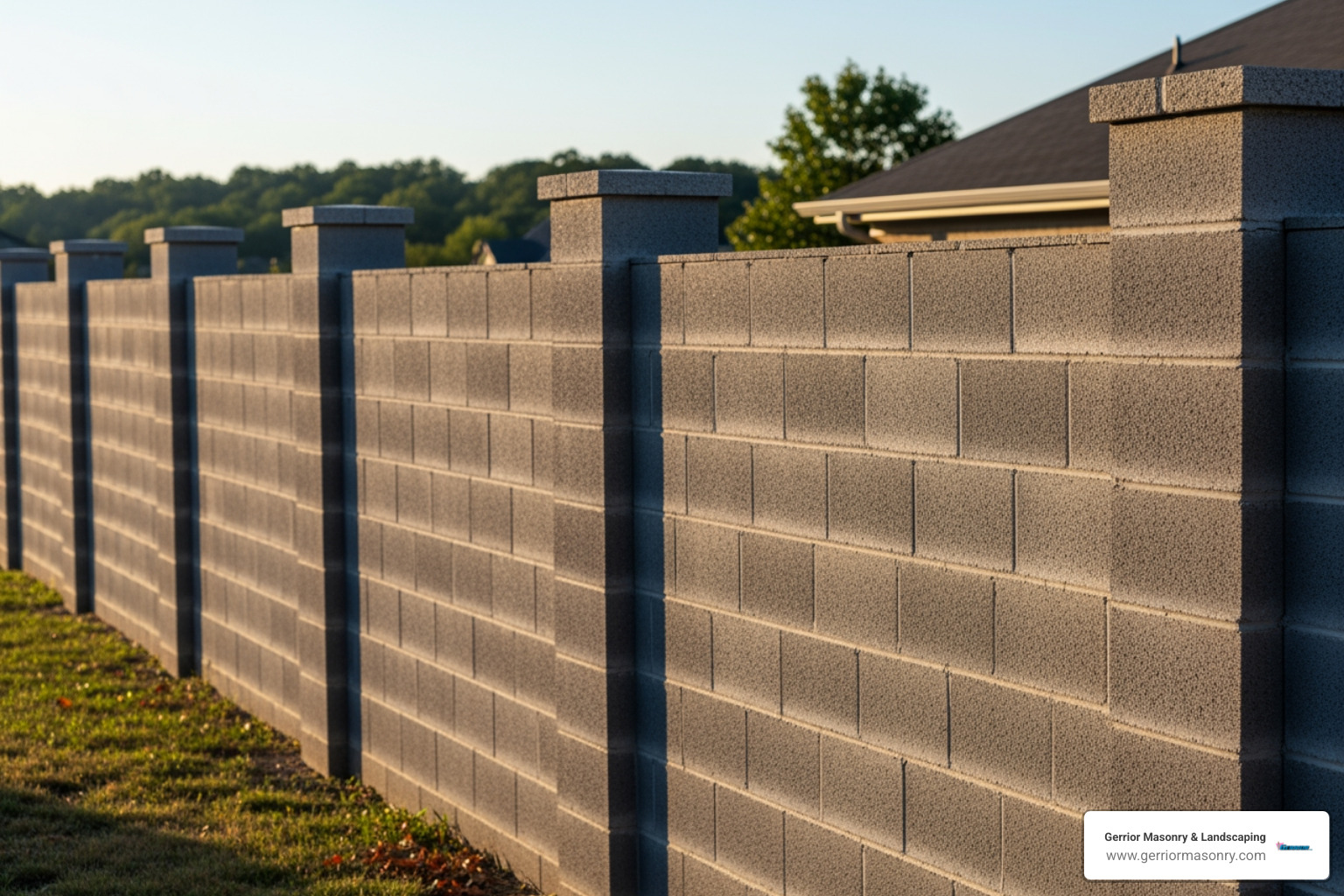 Tall cinder block privacy fence - cinder block wall price
