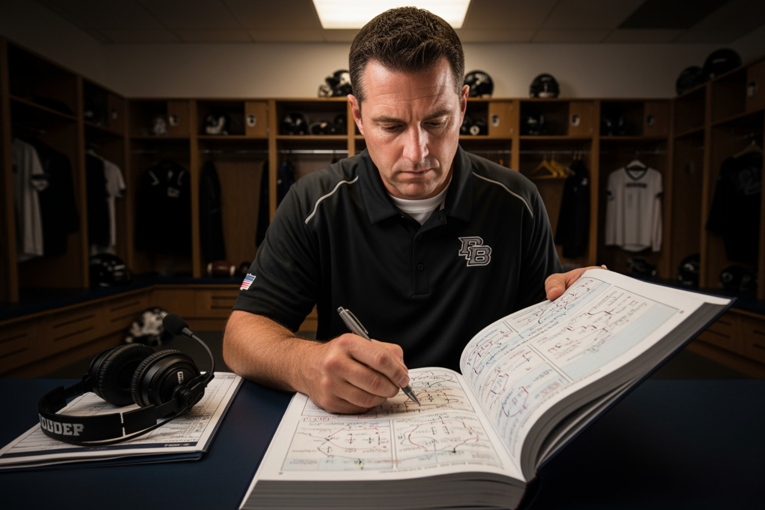 Coach Reviewing Playbook - On Leadership Lessons From Sports Coach Reviewing Playbook - On Leadership Lessons From Sports