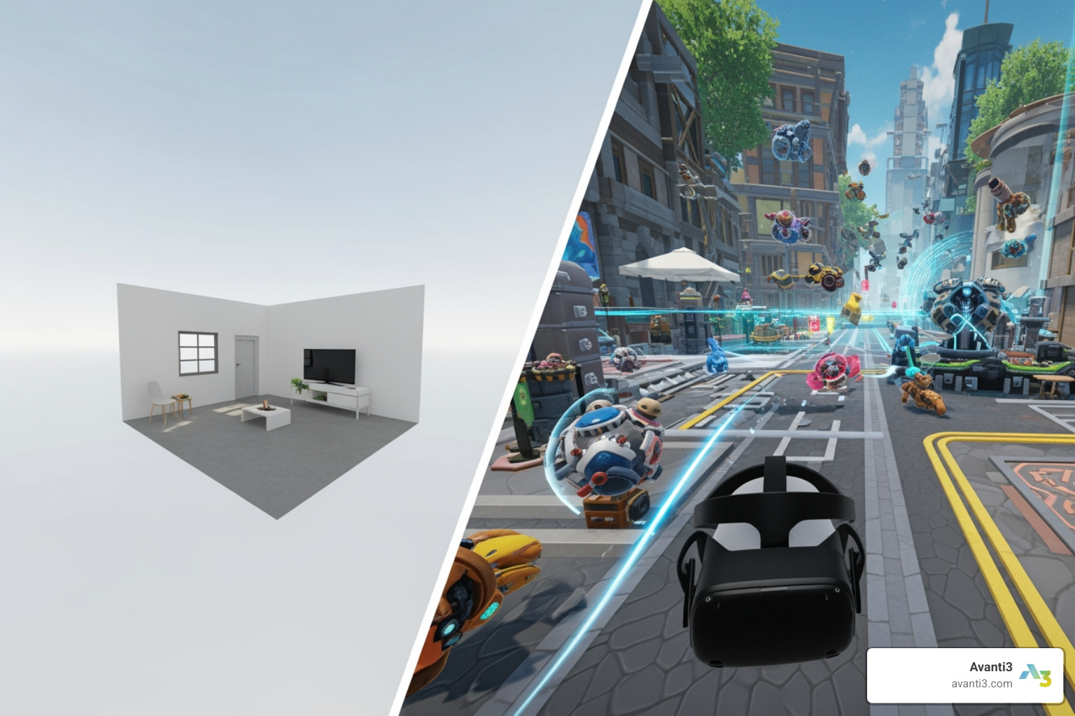 split-screen simple vs complex VR - VR app development cost