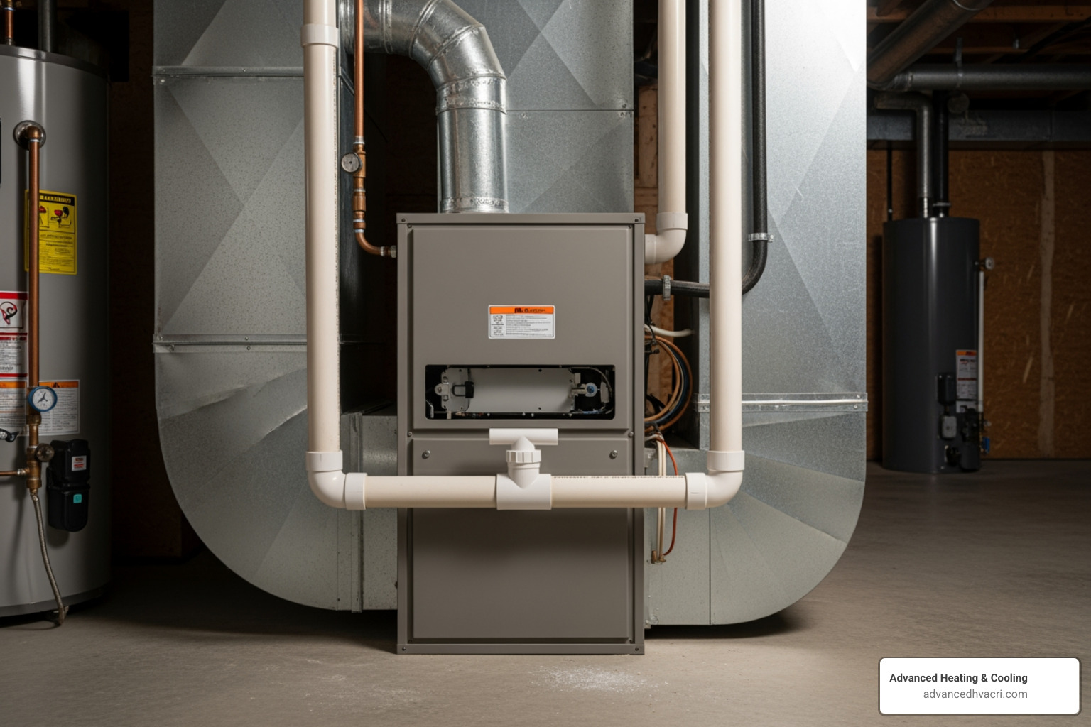 Image showing the location of the drain line access tee on an air handler - AC drain line cleaning Image showing the location of the drain line access tee on an air handler - AC drain line cleaning