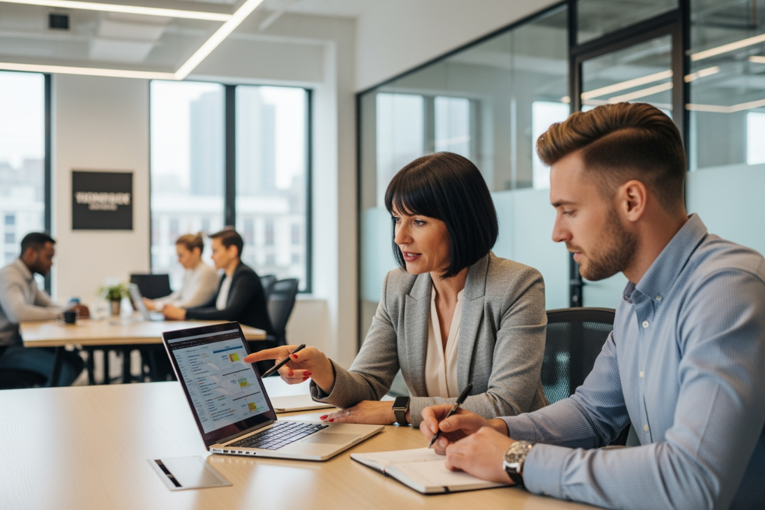 A Leader Mentoring A Team Member In A Modern Office Setting - Leadership And Management Development A Leader Mentoring A Team Member In A Modern Office Setting - Leadership And Management Development