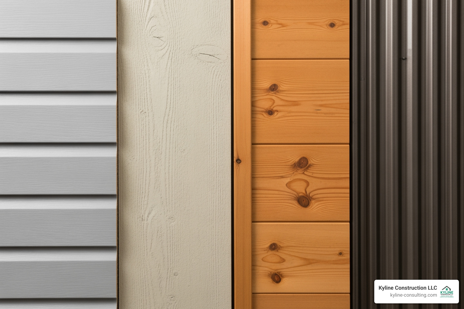 various siding material samples - Siding contractor Columbus