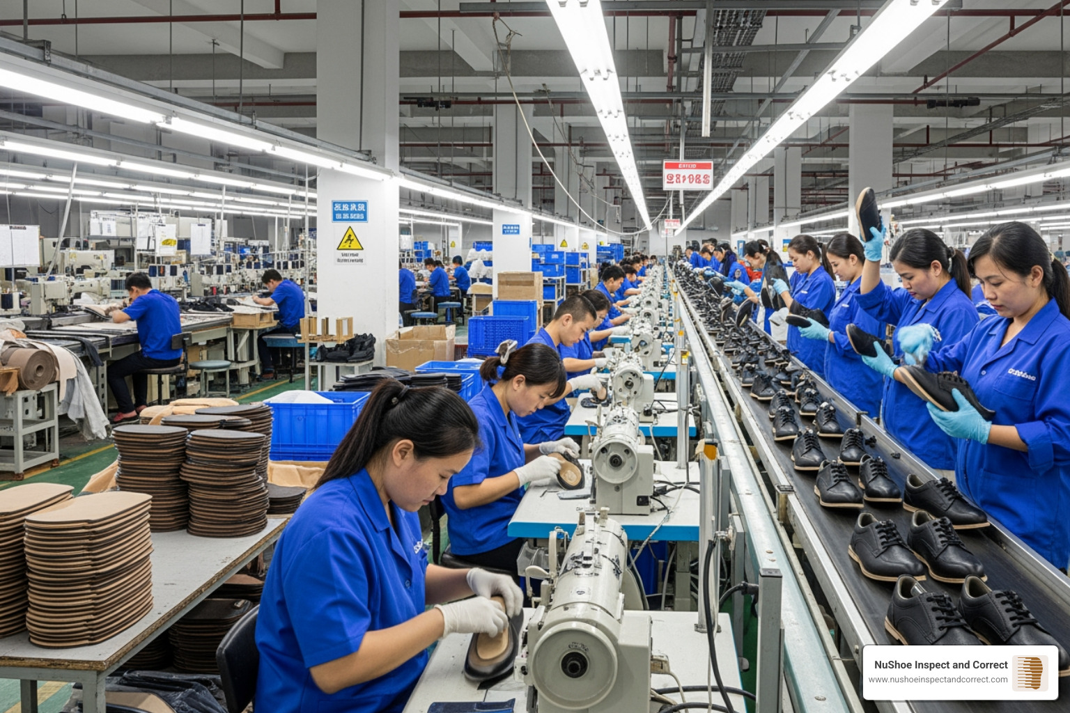 Footwear production timeline with inspection points - shoe inspection company Footwear production timeline with inspection points - shoe inspection company