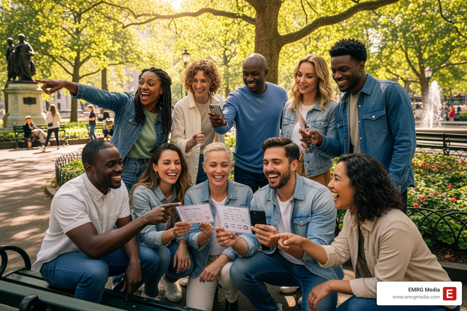 team on scavenger hunt - good team building activities