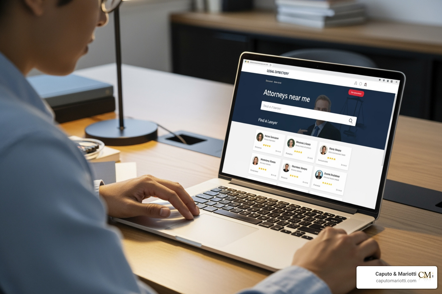 person using a laptop to search an online legal directory - black real estate attorneys near me person using a laptop to search an online legal directory - black real estate attorneys near me