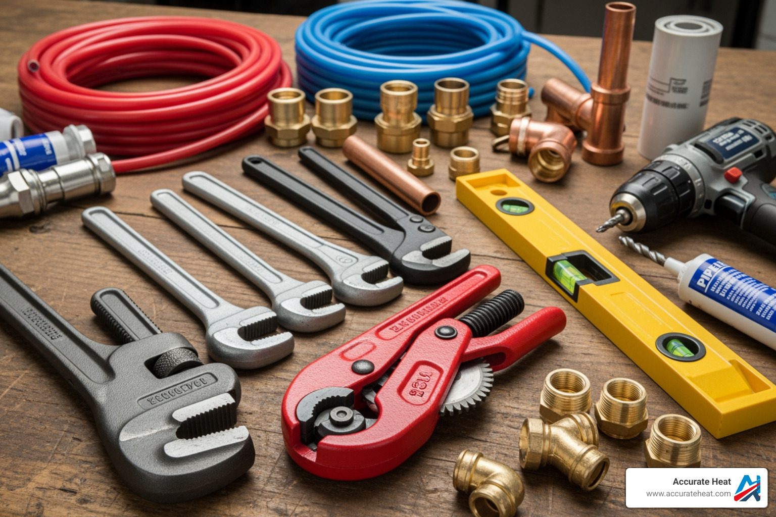 Tools and materials for tankless water heater installation - indoor tankless water heater installation