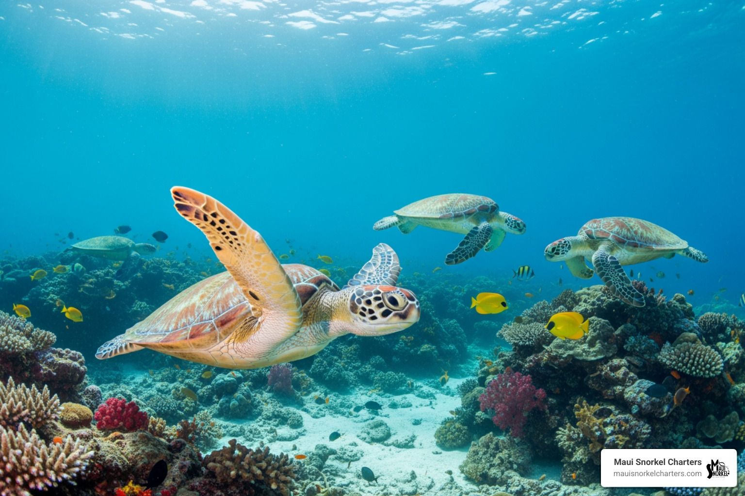 sandy shore and calm waters of Maluaka Beach - turtle town maui