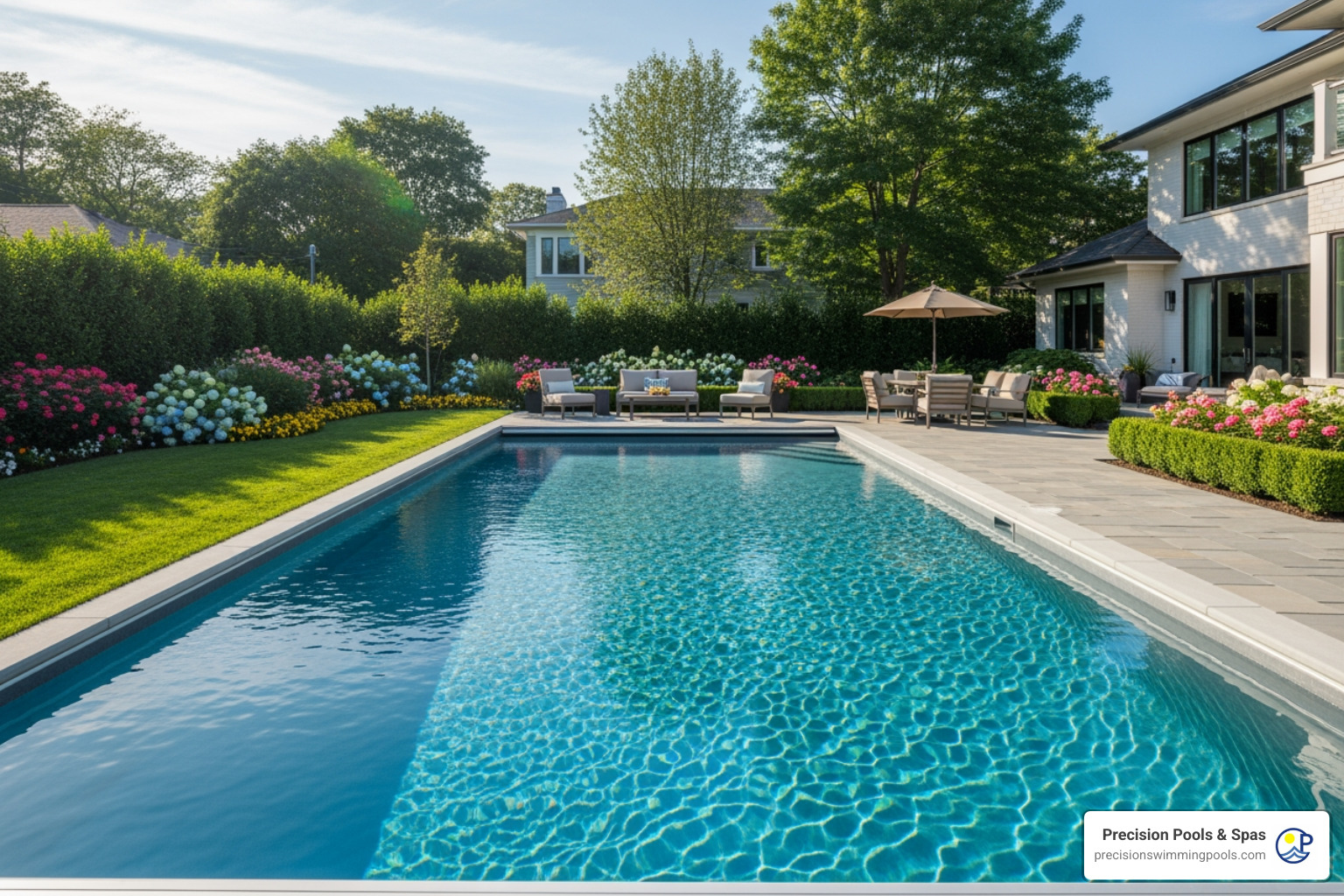a 10' x 20' rectangular pool with neat coping - small inground pools