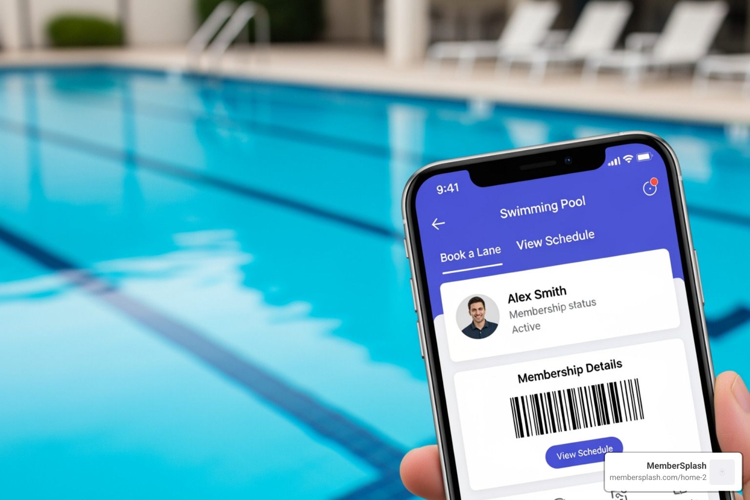 software dashboard showing member profiles and check-in status - swimming pool membership software