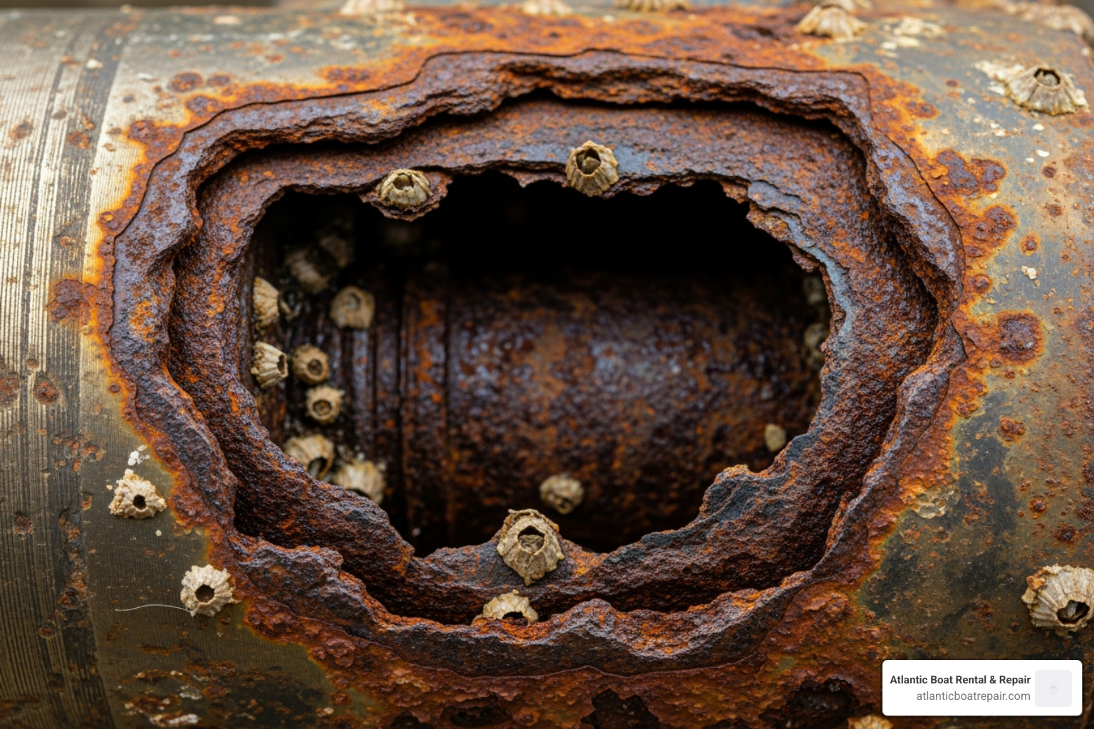 corroded and pitted prop shaft section - prop shaft repair