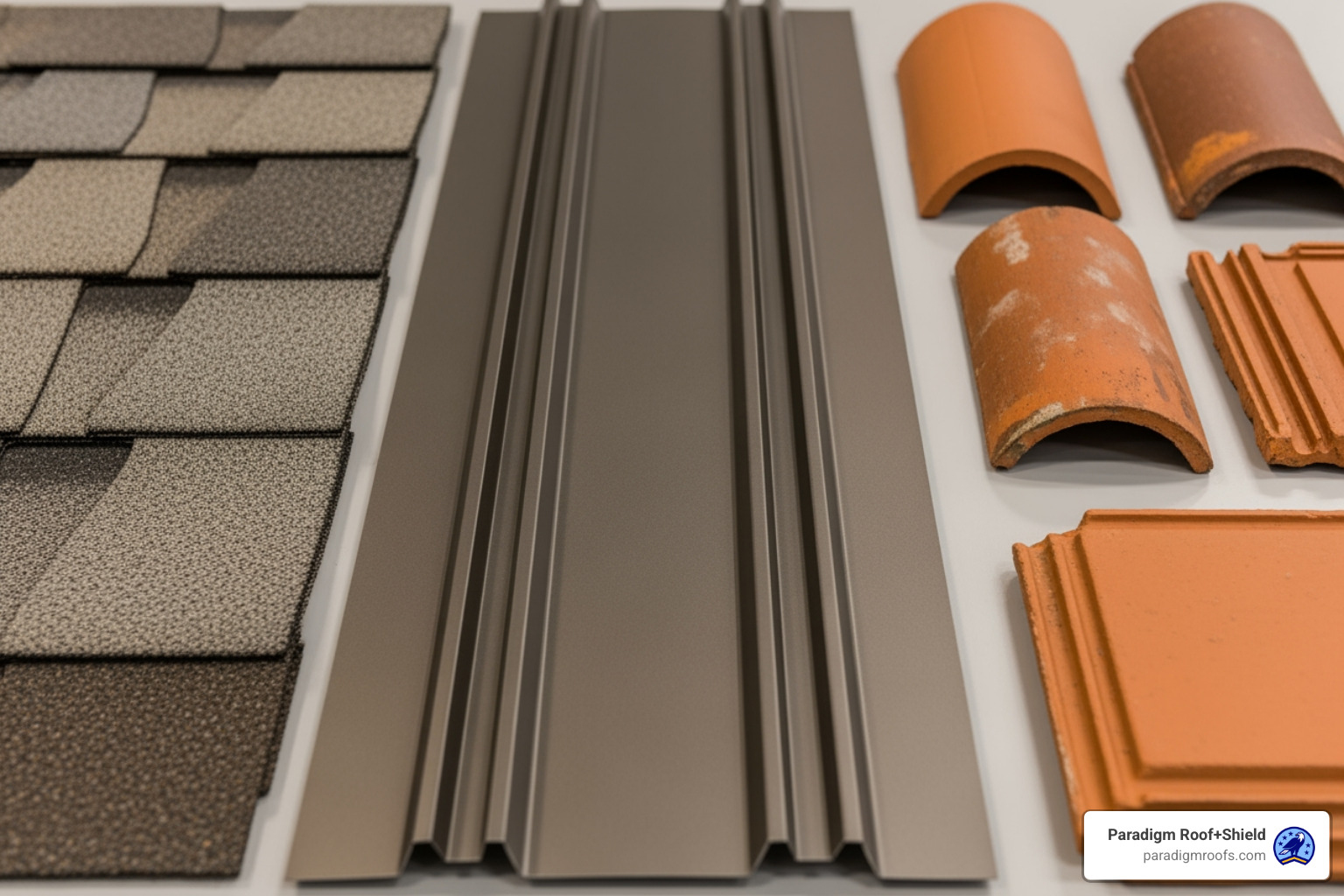 various roofing material samples, including impact-resistant asphalt, standing seam metal, and tile - mckinney roofing contractor various roofing material samples, including impact-resistant asphalt, standing seam metal, and tile - mckinney roofing contractor
