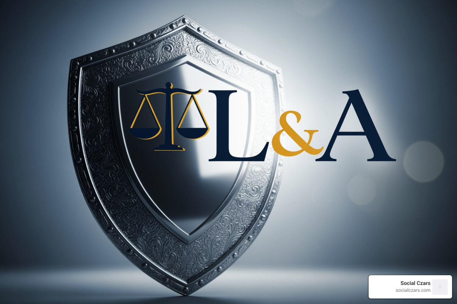 shield protecting a law firm's logo - Crisis SEO for Legal Issues