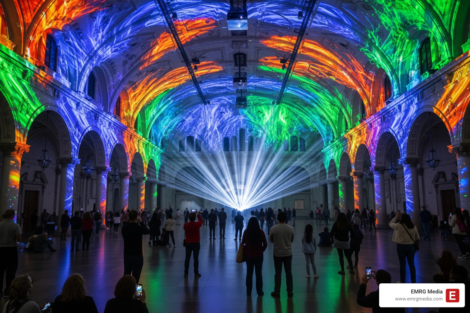 immersive event with unique lighting or projection mapping - event production agencies nyc