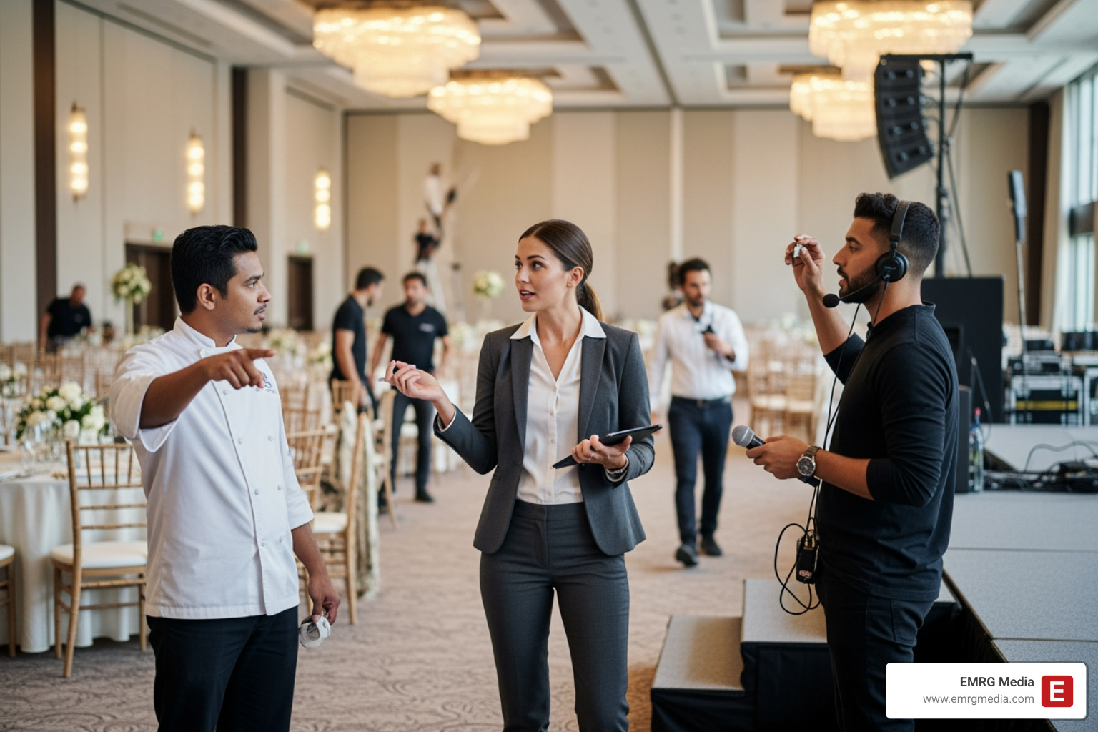 event planner coordinating with vendors on-site - Professional event planning NYC event planner coordinating with vendors on-site - Professional event planning NYC