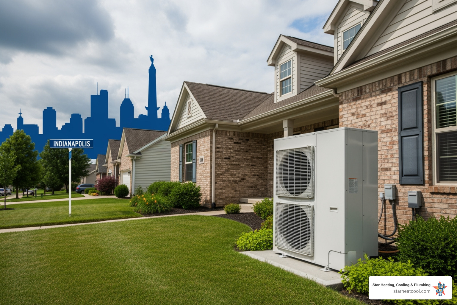 The Indianapolis Homeowner's Handbook to Heat Pumps 2 Infographic showing how heat pumps transfer heat from outdoors to indoors in winter and reverse the process in summer, with labeled diagrams of the heating cycle, cooling cycle, and key components like the compressor, reversing valve, indoor coil, and outdoor coil - heat pump indianapolis in