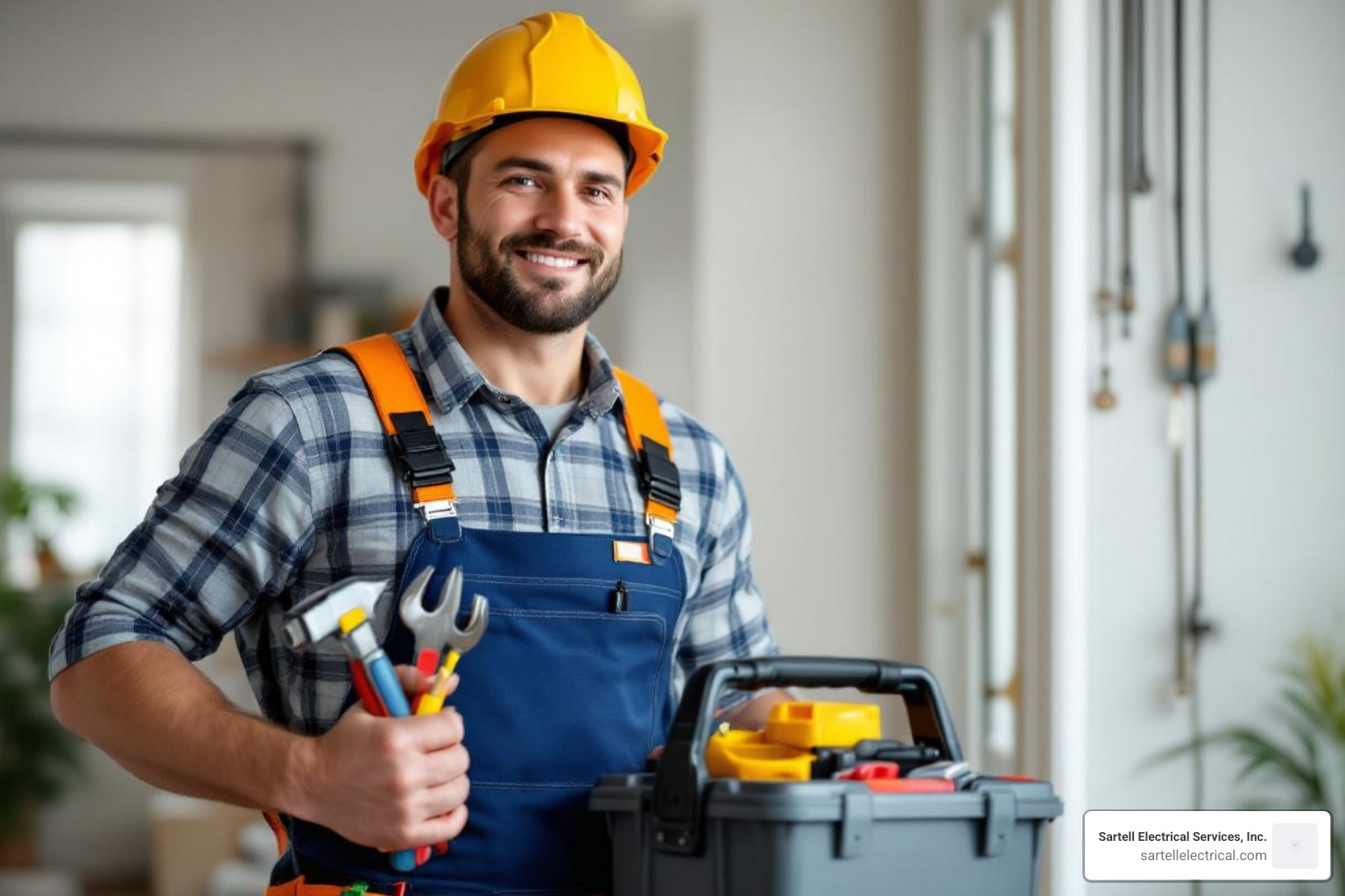 licensed electrician with tools - 24hr electrician near me