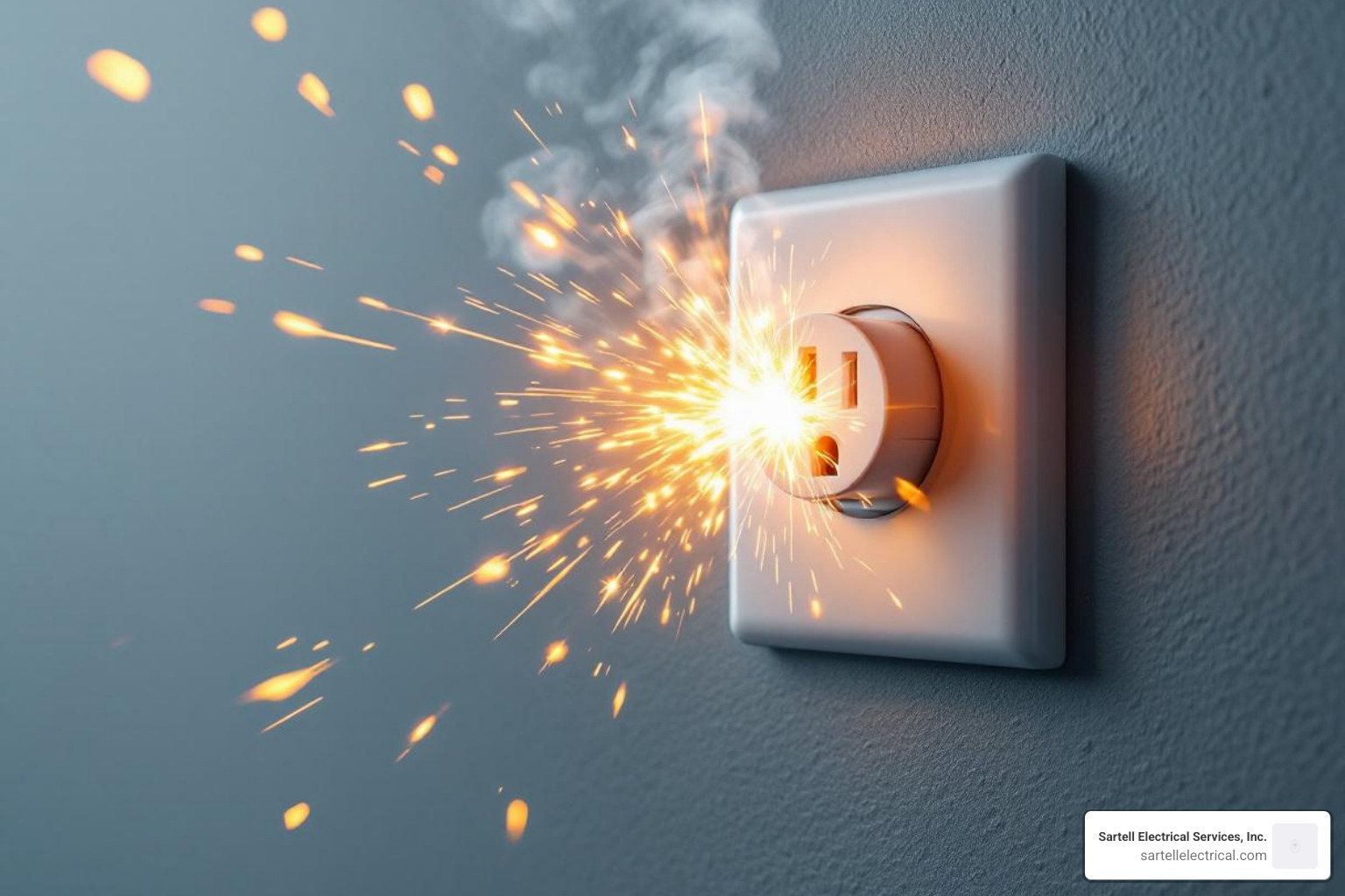 sparking electrical outlet - 24hr electrician near me