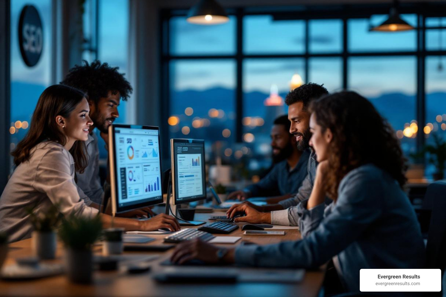 Transparent dashboard or team collaborating - Denver SEO company