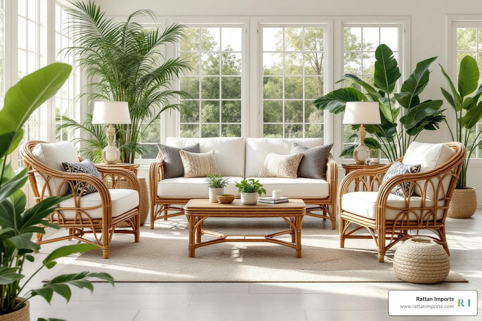 South Sea Rattan furniture in sunroom - South Sea Rattan reviews