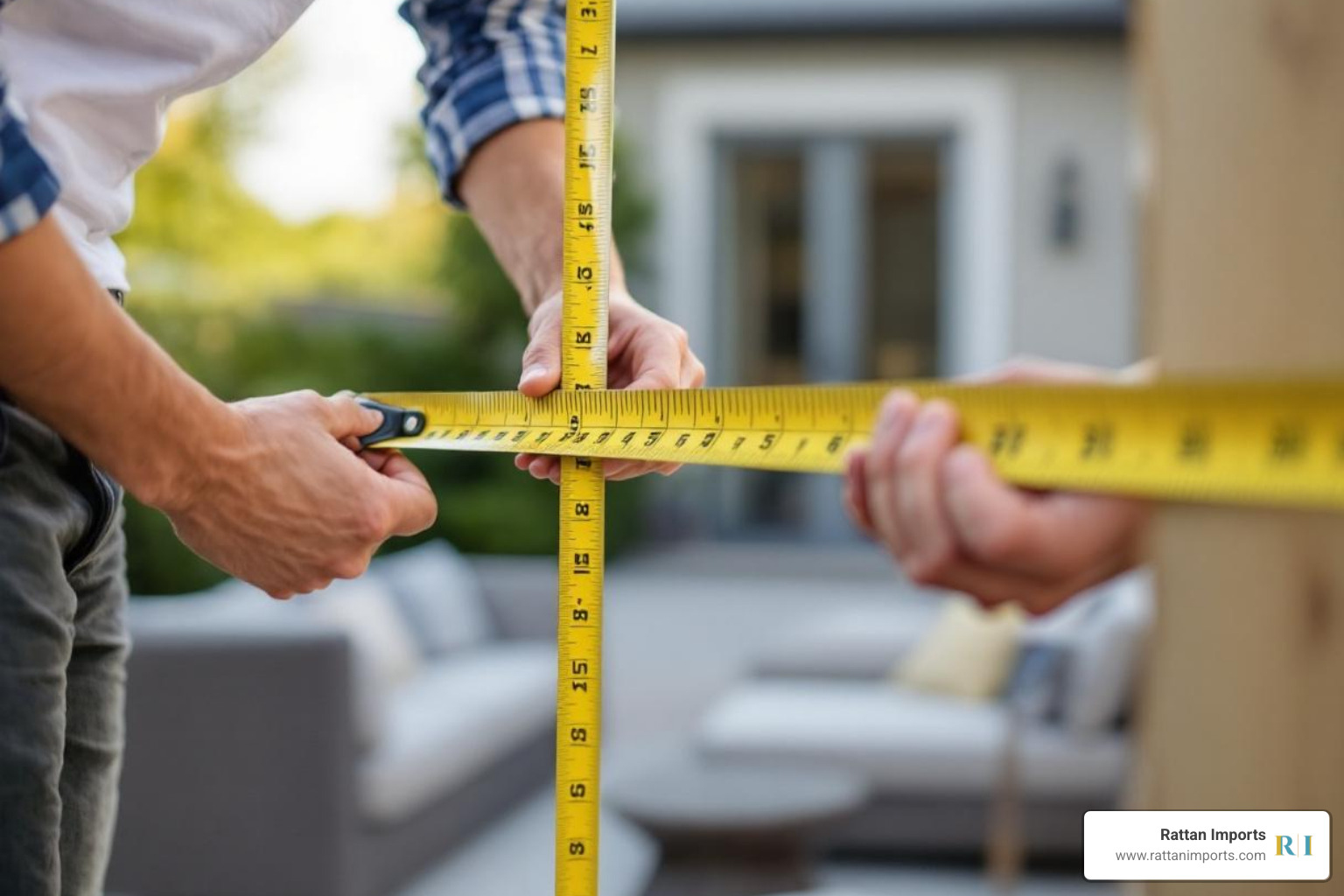 how to measure a patio space for furniture - outdoor lounge dining setting