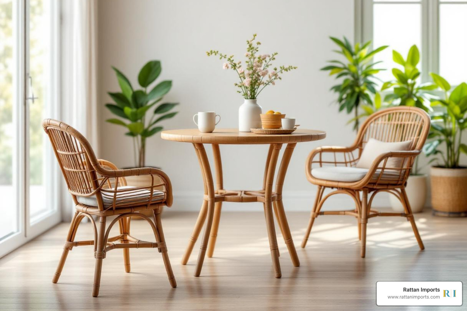 vintage rattan dining set
