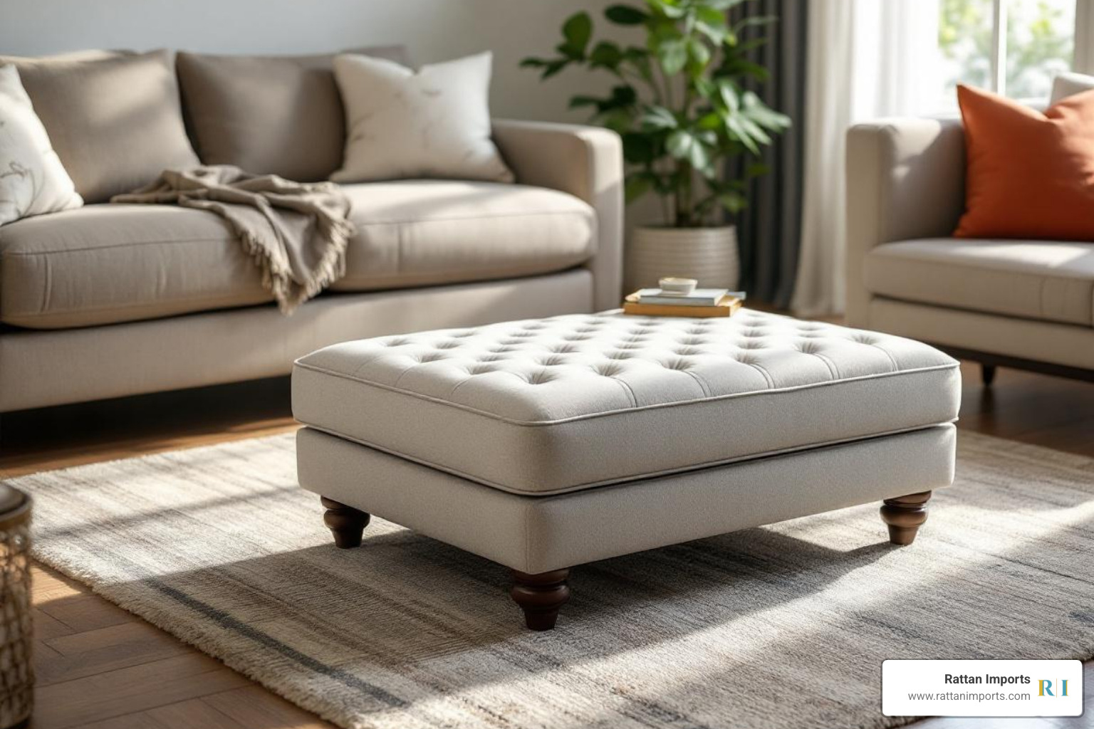 lloyd loom ottoman