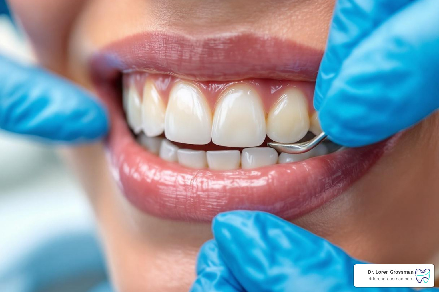 realistic photo of teeth minimally prepped for veneers - veneers before shaved realistic photo of teeth minimally prepped for veneers - veneers before shaved