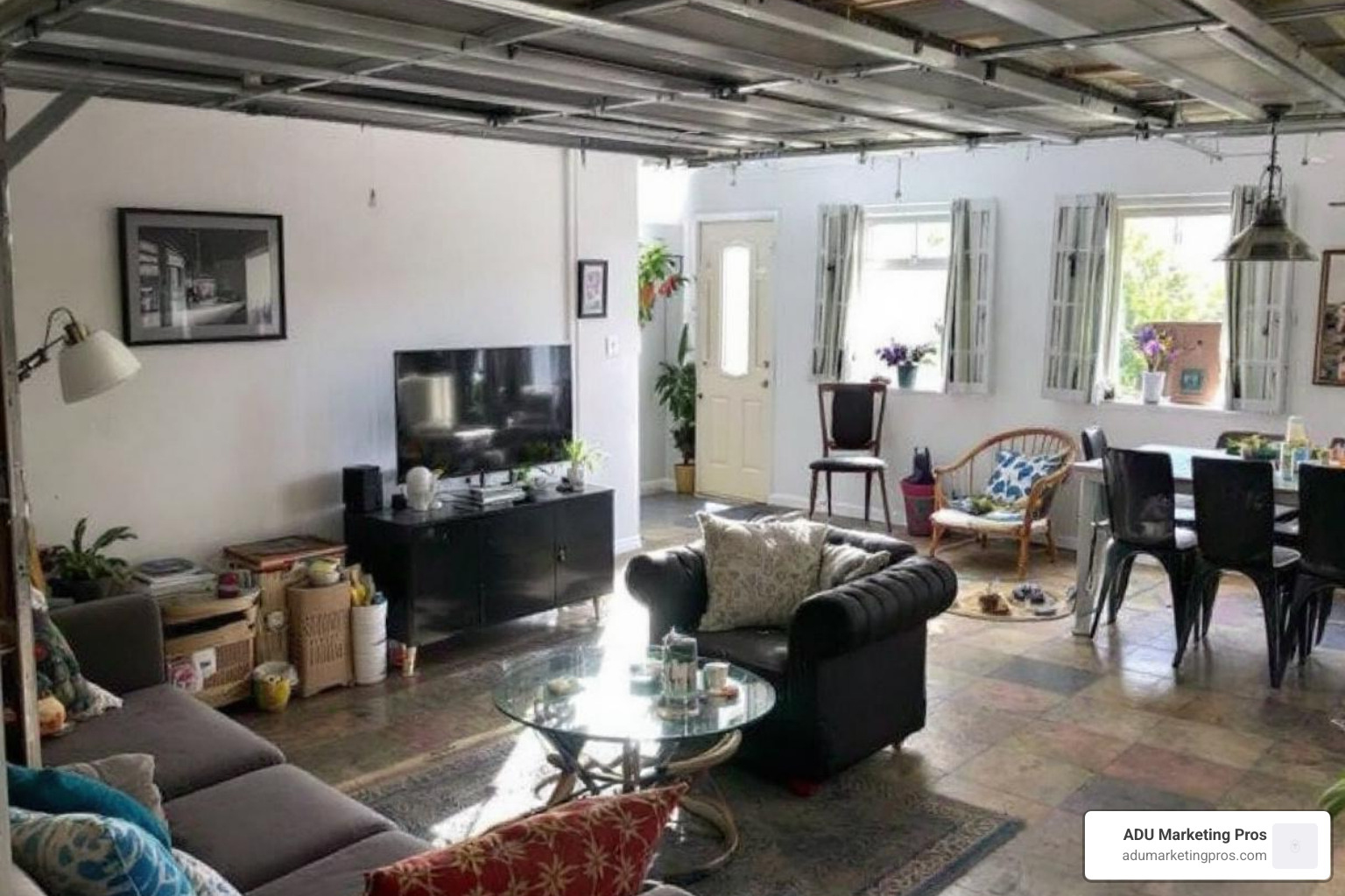 Person reviewing a budget spreadsheet with construction material samples in the background - convert garage into granny flat