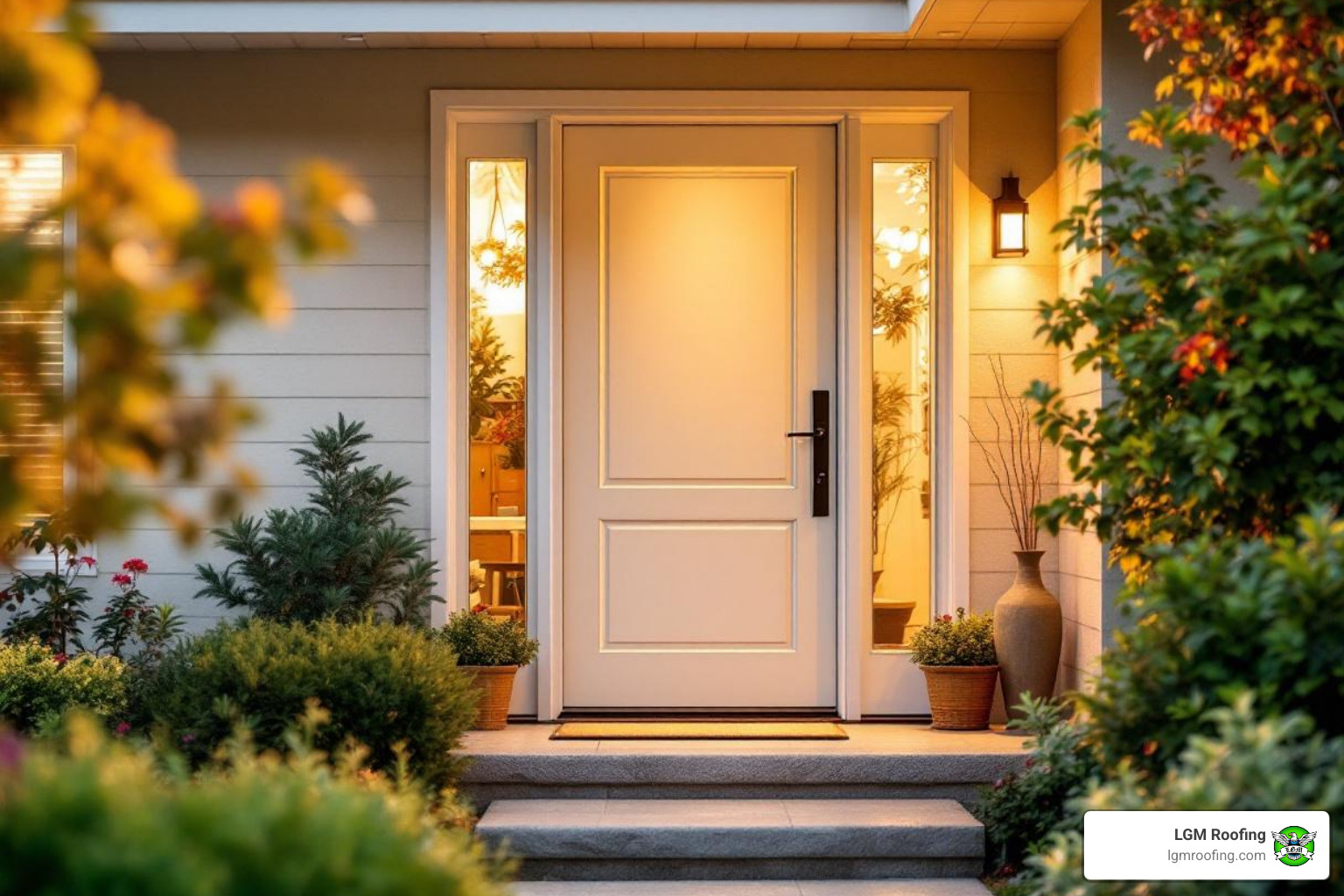 Infographic showing three key benefits of professional door installation: Improved Home Value with a house icon and upward arrow, Enhanced Security with a lock and shield icon, and Better Energy Efficiency with a thermometer and dollar sign icon representing lower utility bills - economical door installation in montclair, nj