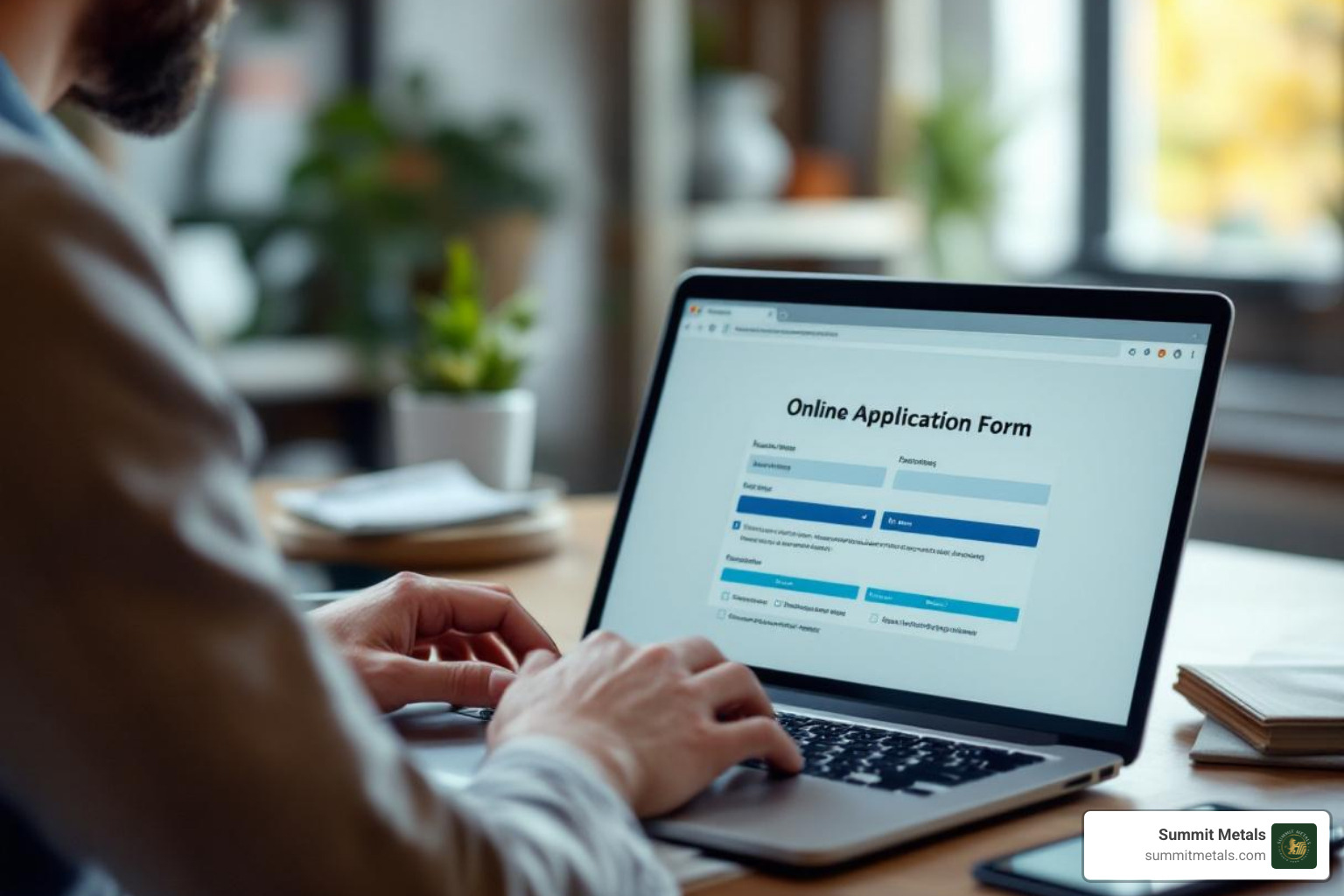 person on a computer screen completing an online application form - ira investing in gold person on a computer screen completing an online application form - ira investing in gold