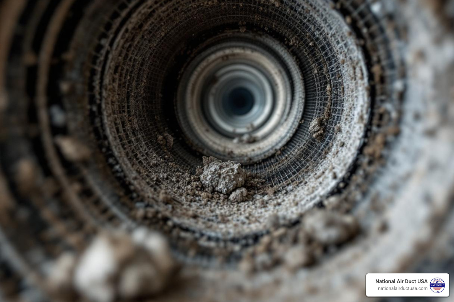 dirty dusty air duct interior - allergy relief duct cleaning