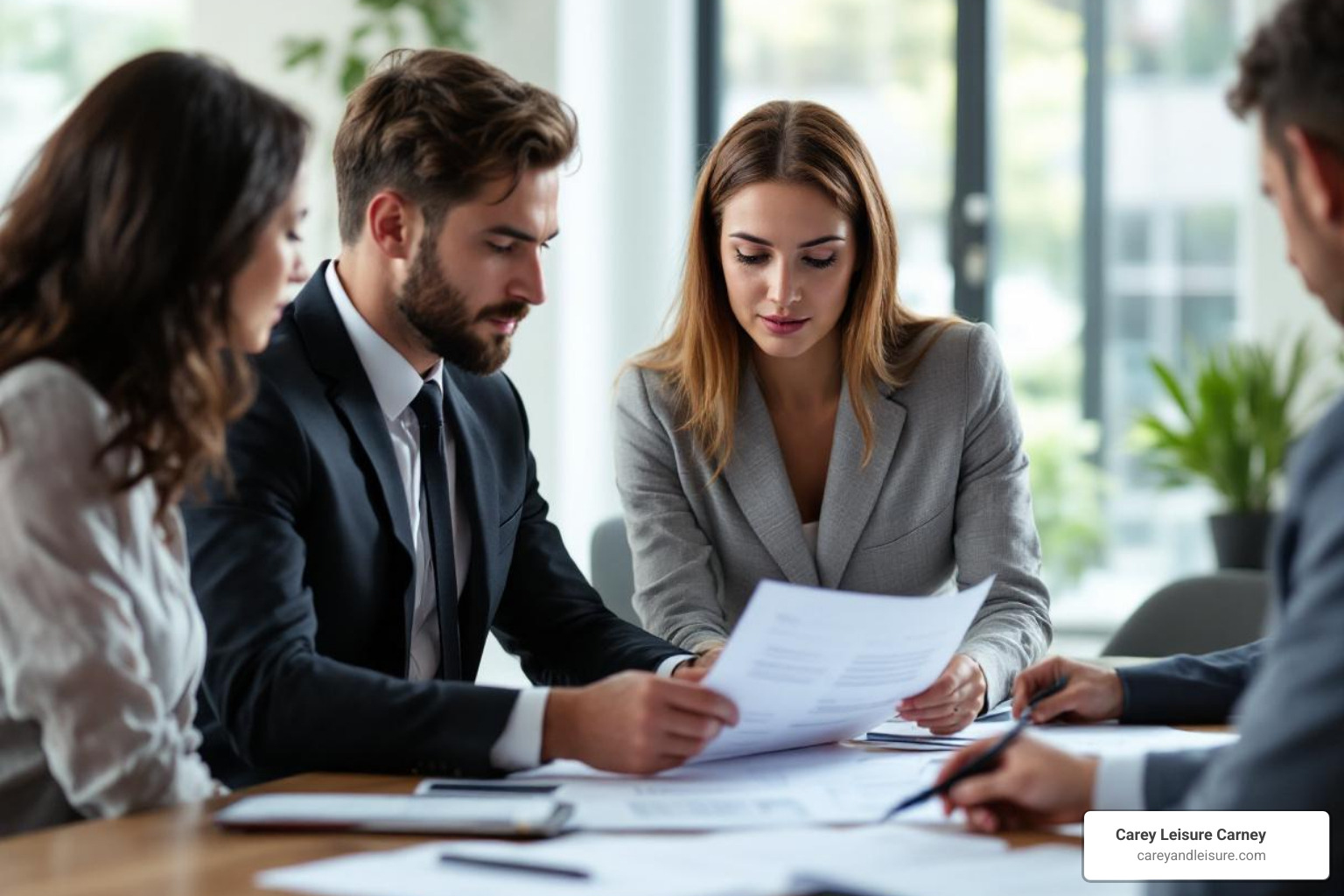 legal team collaborating on a case - attorney for brain injury
