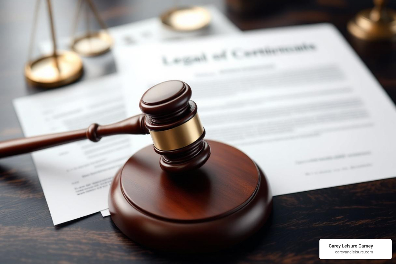 Legal documents or a gavel - Largo personal injury lawyer