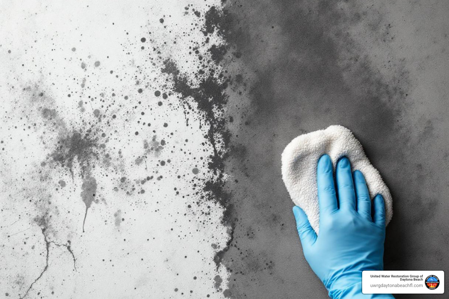 soot residue on a wall next to a clean, wiped area - fire damage remediation soot residue on a wall next to a clean, wiped area - fire damage remediation