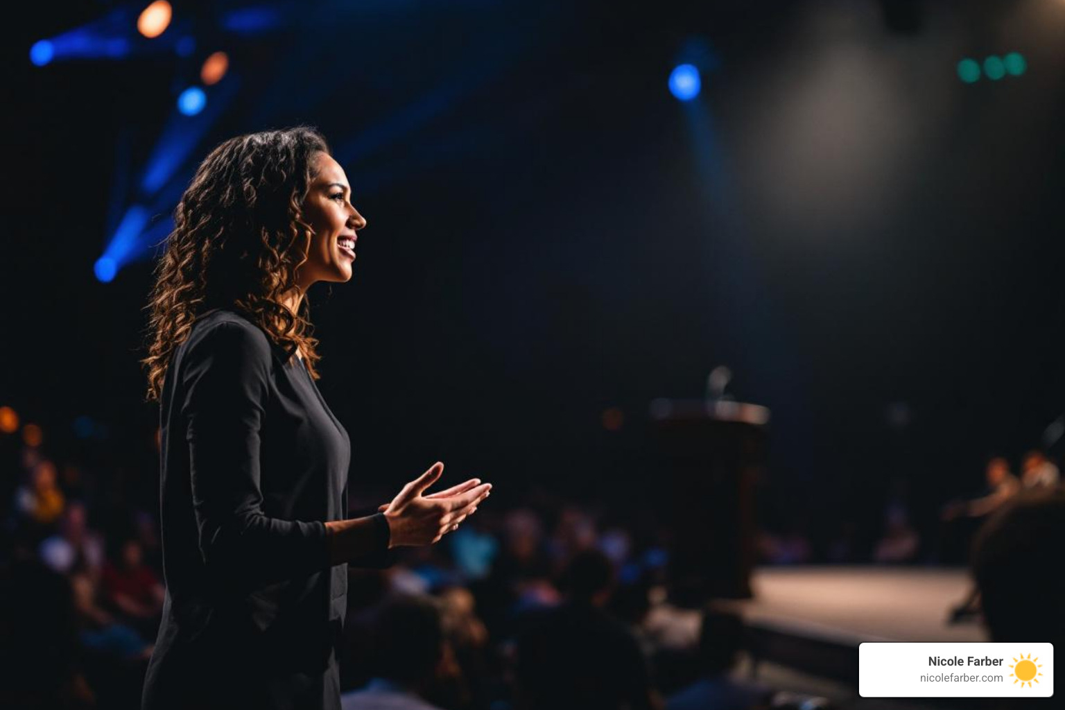 speaker with quote about hope overlaid - Christian women speaker